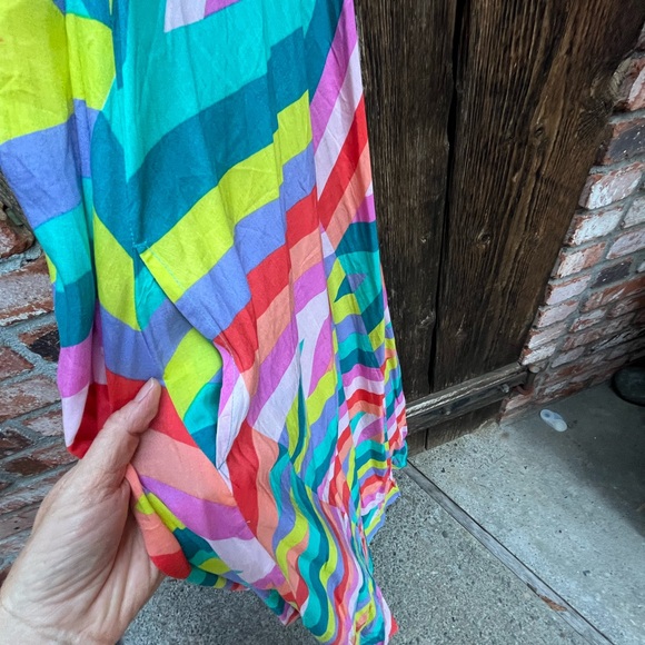 Elan Colorful Striped Halter Dress M - Picture 8 of 8